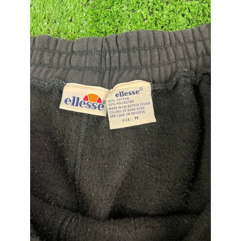 Ellesse Mens Black Heavyweight Fleece‎ Stirrup Sweatpants Joggers Sport MD